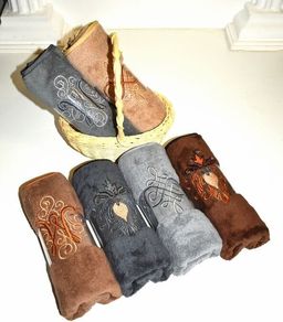 Полотенце из плюшевой микрофибры Роял с атласной каймой 35*75 см. - Лен поволжья фото 2