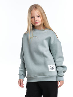 Джемпер для девочки школьный детская одежда с начесом хлопок 22-7320 мята