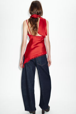COMBINED LACE-TRIMMED TOP - Zara фото 4