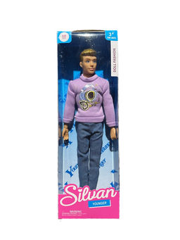 Кукла "Silvan. Парень. Younger" 30см в коробке (HP1214272-1) подвижные кисти рук; в брюках, фиолет. свитере и кроссовках
