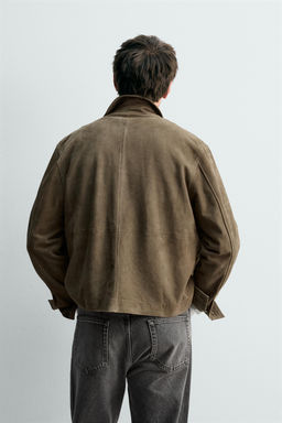 LIMITED EDITION LEATHER SUEDE JACKET WITH POCKETS - Zara фото 3