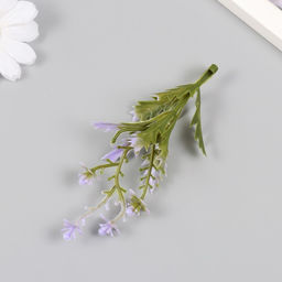 Искусственное растение для творчества «Цветы с острыми листьями», набор 6 шт., сирень, 11.5 см