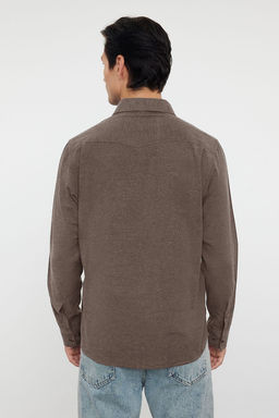 TRENDYOL MAN Haki Regular Fit Cepli Flanel K?sl?k Oduncu Ceket Gomlek TMNAW25GO00000 - Trendyolmilla фото 5