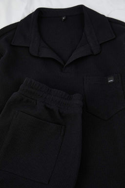 Haki Regular Kesim Polo Yaka Etiket Detayl? Dokulu Pijama Tak?m? TMNAW26PT00029 - Trendyolmilla фото 6