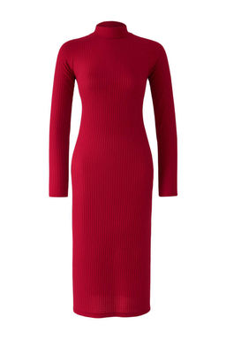 TRENDYOLMILLA Bordo Duz Y?rtmacl? Midi Bodycone/Vucuda Oturan Fitilli Esnek Orme Elbise TWOAW25EL00568  фото 16