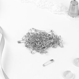 Цена за 6 шт. Булавки английские, 19 мм, 80 шт., цвет серебряный