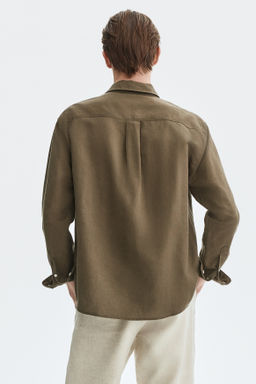 Camisa en mezcla de lino Relaxed Fit - H&m фото 11