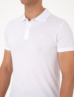Beyaz Slim Fit Basic Ti__rt - Pierre cardin фото 7