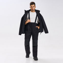 Полукомбинезон мужской зима М-302/1 Чёрный - Rodos фото 24