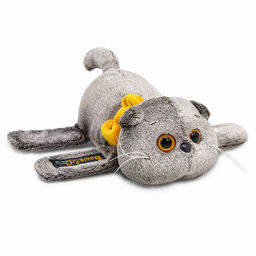 Мягкая игрушка - браслет на руку "Басик с бантиком" 18см (Kta-004)