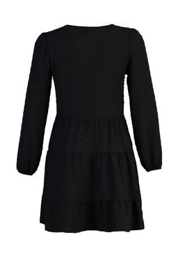 Trendyolmilla Siyah Mini Genis Kesim Dokulu Volanl? Dokuma Elbise TWOAW23EL01479