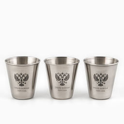 Стопки в чехле Очень важная персона: нержавеющая сталь, набор 3 шт. ? 70 мл