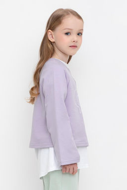 К 302488/пастельно-лиловый джемпер для дев