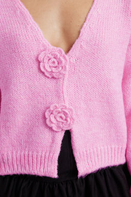 Pudra Gul Detayl? Triko Yumusak Dokulu H?rka TWOAW25HI00242