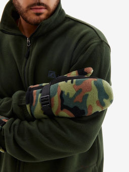 Варежки флисовые зимние мужские, размер 25 см, хаки