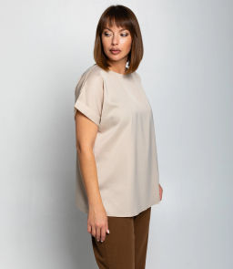 Блуза #ОКТ035001-1, бежевый