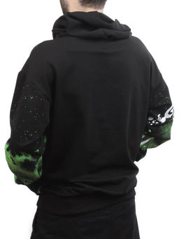 2626 BLACK/GREEN Толстовка мужская (75% хлопок, 20% полиэстер, 5% спандекс) - Fashion фото 5