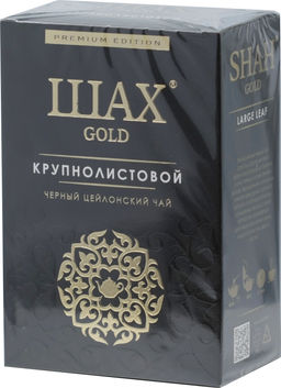ШАХ GOLD. Черный крупнолистовой чай 100 гр. карт.пачка