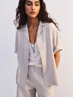 Блуза оверсайз из хлопка и вискозы ZR2605012010-60 / Zarina