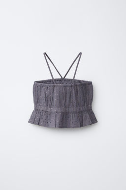 TOP LENTEJUELAS / Gris antracita - Zara фото 4