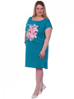 Т0207-3 Туника женская кулирка изумруд