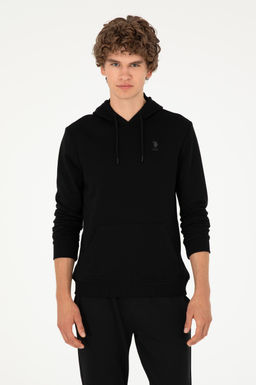 Мужской черный базовый свитшот Неожиданная скидка в корзине