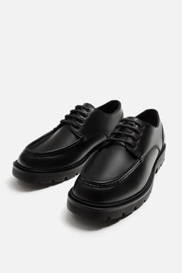 LEATHER SHOES WITH MOC TOE - Zara фото 6