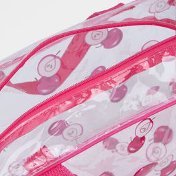 Цена за 2 шт. Косметичка-сумка на молнии для бассейна, большая, с ручками, с принтом Ранетки, розовая - Simaland фото 3