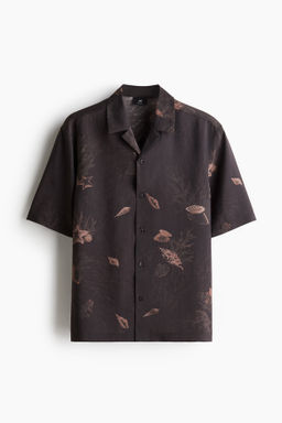 Camisa resort en mezcla de lyocell Regular Fit