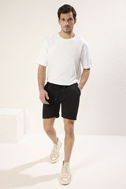 Siyah Regular/Normal Kesim Basic Karyoka Diki_li _ort & Bermuda TMNSS25SR00021