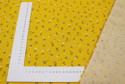 Плательная вискоза Весенние букетики цв.светлый шафран, СОРТ2, ш.1.45м, вискоза-100%, 135гр/м.кв - Купава фото 14