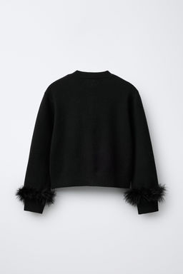 CARDIGAN WITH DETACHABLE FEATHERS - Zara фото 3