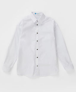 Сорочка оверсайз на кнопках белая Button Blue  фото 4