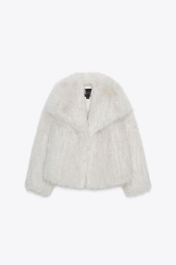 FAUX FUR JACKET ZW COLLECTION - Zara фото 4