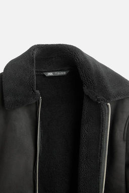 FAUX SUEDE CONTRAST JACKET - Zara фото 10