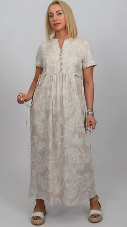 Льняное платье 019Л