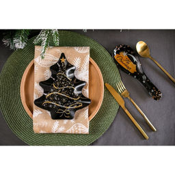 Тарелка новогодняя плоская «Ёлочка», 19.5×16.5 см