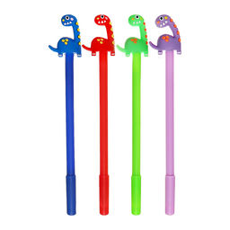 Цена за 12 шт. Ручка - прикол гелевая Динозаврик МИКС