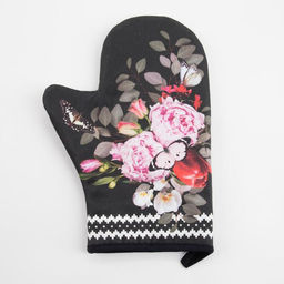 Варежка-прихватка Flowers 20х28см,саржа, 100% хлопок, ватин 250г/м2 - Этель фото 2