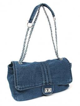 Сумка женская текстиль JN-76-8168, 1отд, плечевой ремень, синий jeans SALE 260090