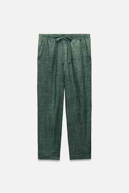 ZW COLLECTION 100% RAMIE PYJAMA-STYLE TROUSERS - Zara фото 11