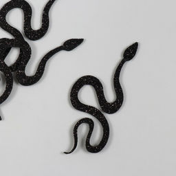 Декоративный элемент для творчества из фоамирана «Чёрная змея», набор 6 шт., 7 см