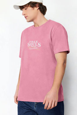 TRENDYOL MAN Antrasit Unisex Oversize/Genis Kesim Soluk Efektli Kartal Bask?l? %100 Pamuk T-Shirt TMNSS24TS00006 - Trendyolmilla фото 2