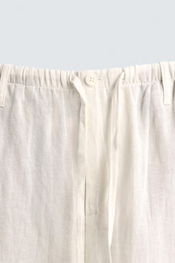 100% LINEN RELAXED FIT TROUSERS - Zara фото 8