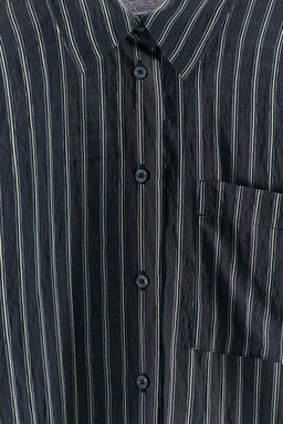 CAMISA ESTAMPADO RAYAS / Marino / Blanco - Zara фото 6