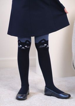 Кошка, колготки детские т.синий/98-104