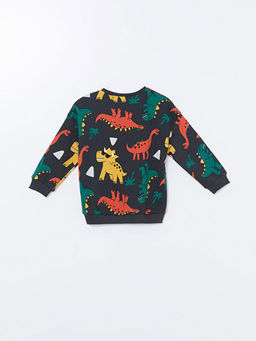 Bisiklet Yaka Bask?l? Erkek Bebek Sweatshirt - Waikiki фото 3