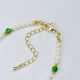 Браслет из Жемчуга и Хромдиопсида 16 см +