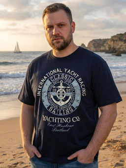 Футболка мужская арт. 02376/Yachting