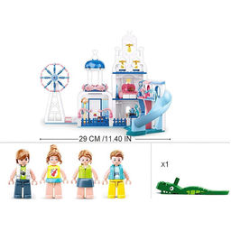 Конструктор Розовая Мечта Sluban «Дом с бассейном», 446 деталей